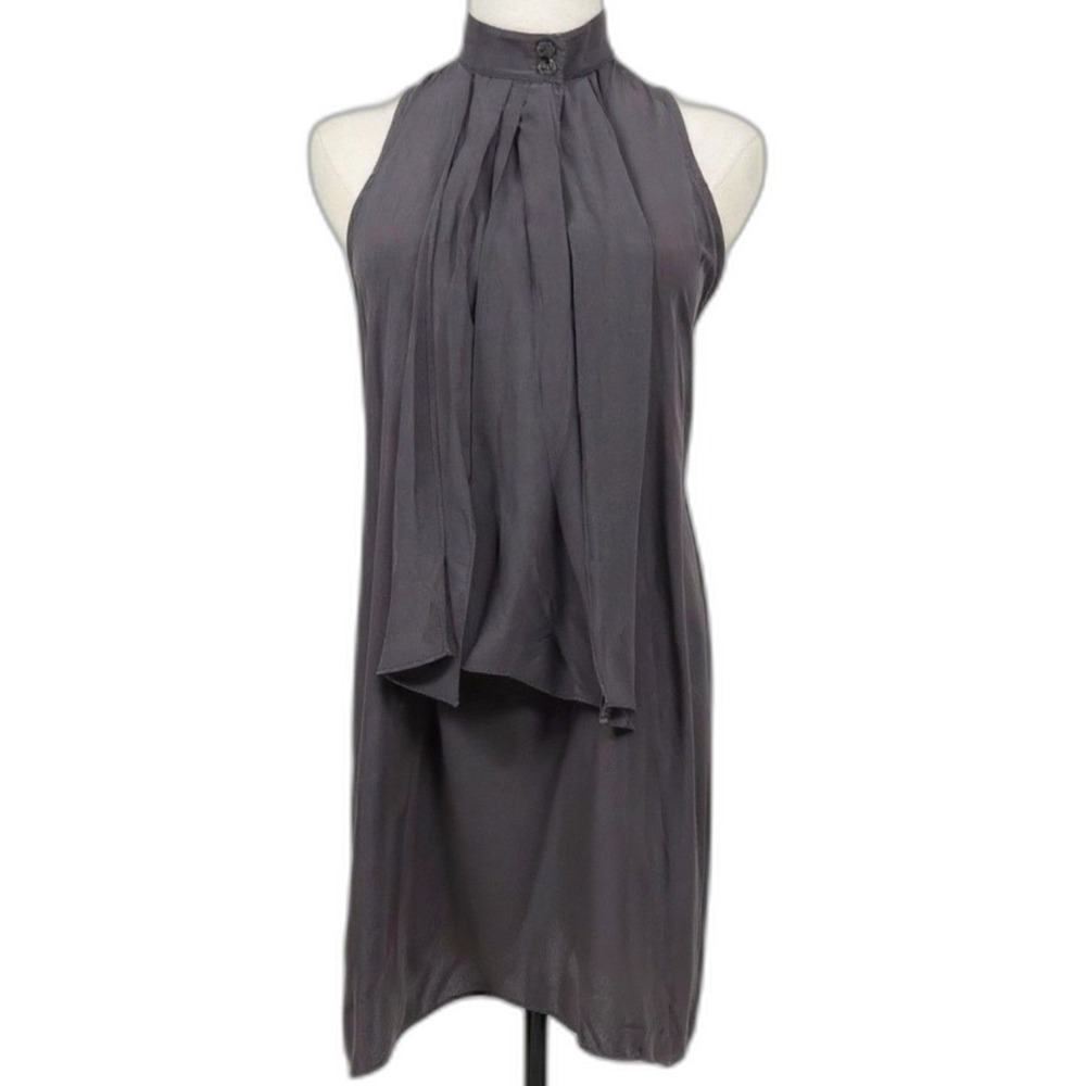 NEW Tucker NYC Dress Women's Size S Small Gray 100% Silk Knee Length
